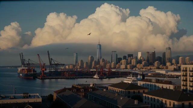 提示詞預覽: 英文版「雲端鯨魚」電影感影片提示詞