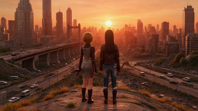 ตัวอย่างพรีวิวพรอมต์: อนิเมะ/ไลฟ์แอ็กชันรีเมค: ฉากเต็มจาก 'Departure in the Sunset'