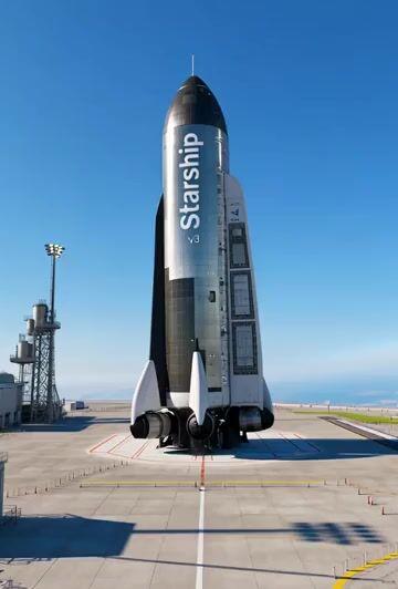 Pré-visualização do prompt: Starship v3 pronta para a exploração de Marte
