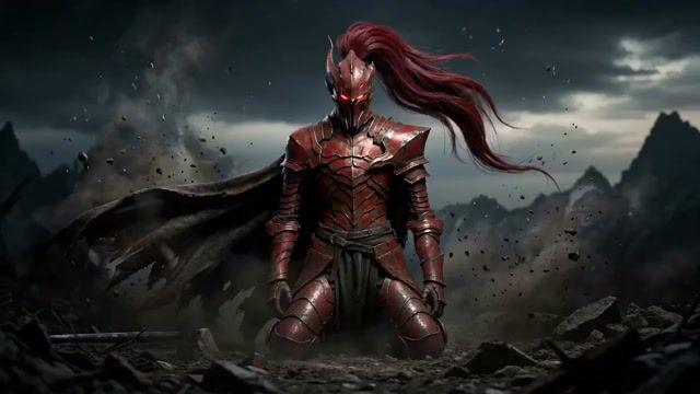 Promptforhåndsvisning: Dark Fantasy Duel: Shadow Monarch vs Knight