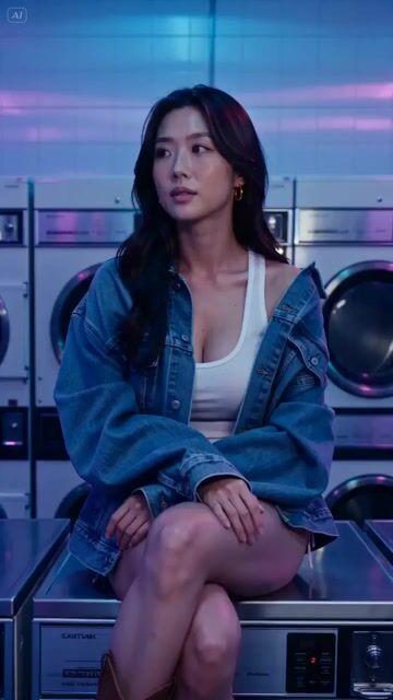 ตัวอย่างพรีวิวพรอมต์: พรอมต์ Neon Laundromat Rhythm Cinema