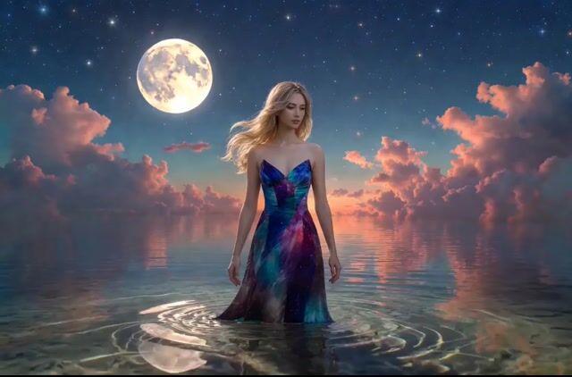 Anteprima del prompt: Rituale delle vetrate al chiaro di luna
