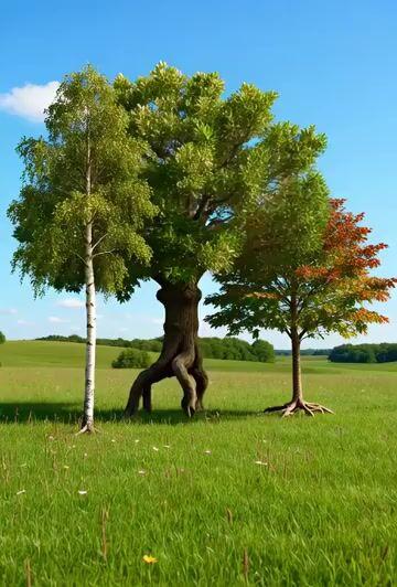 Anteprima del prompt: Video surreale di alberi ruspanti