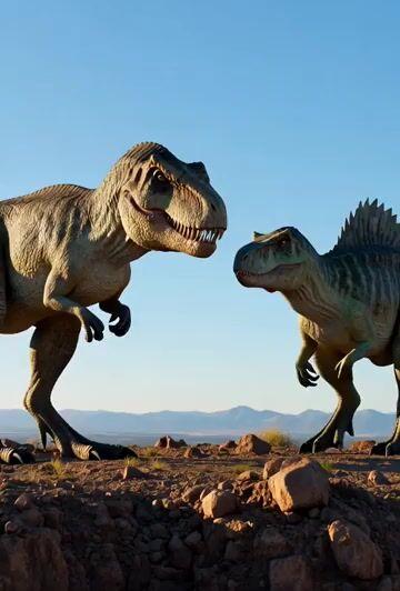 İstem önizlemesi: Grok Dramatik bir dinozor dövüş sahnesi için hayal gücü istemi