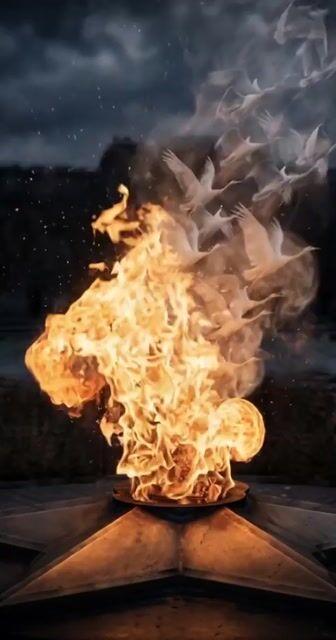 Anteprima del prompt: Fiamme dorate e uccelli spettrali
