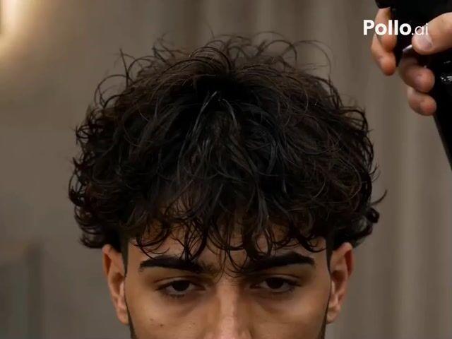 プロンプトのプレビュー: バーバーショップでのヘアカット:縦型動画用ストーリーボード