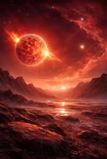 İstem önizlemesi: Proxima Centauri'ye yakınlaştırma için Grok Imagine istemi