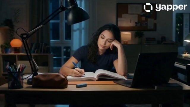 プロンプトのプレビュー: 深夜の勉強における回復のシーン