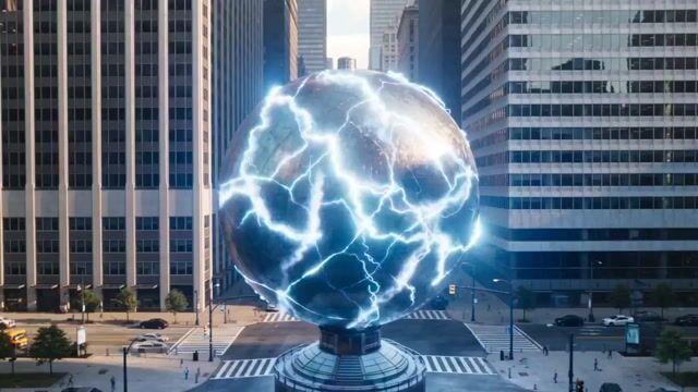Prompt preview: Urban destruction energy core detonation