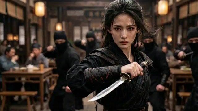 プロンプトのプレビュー: 酒場での乱闘シーンの動画プロンプト