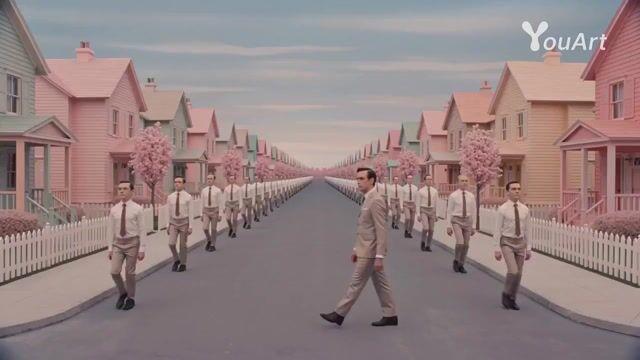 プロンプトのプレビュー: ウェス・アンダーソン風映画予告編プロンプト