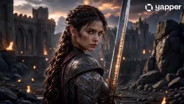 プロンプトのプレビュー: ファンタジーの女戦士の旅