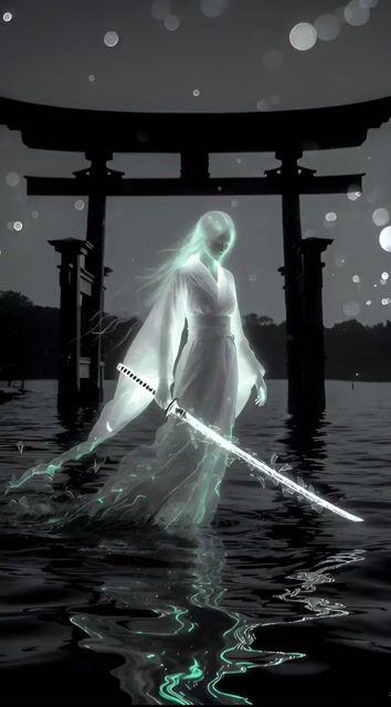 Aperçu du prompt: Samouraï Yurei cinématographique en noir et blanc