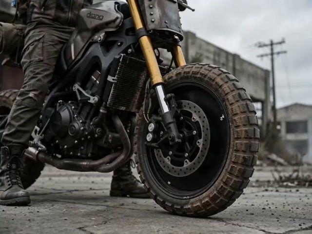 プロンプトのプレビュー: シネマティックなバイカーのシーケンス