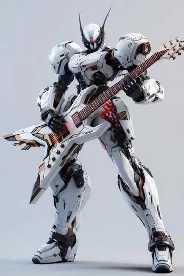 Aperçu du prompt: Mecha Rockstar Cinématographique