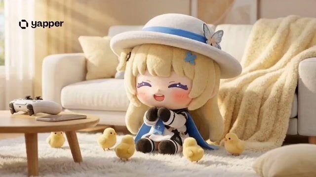 プロンプトのプレビュー: かわいいちびキャラ Phoebe とひよこたち