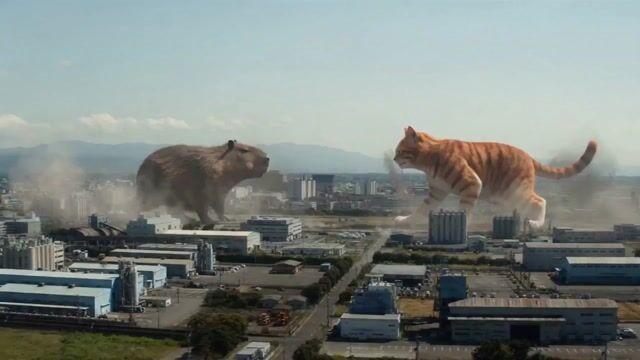プロンプトのプレビュー: 日本の工業地帯における怪獣バトルのプロンプト
