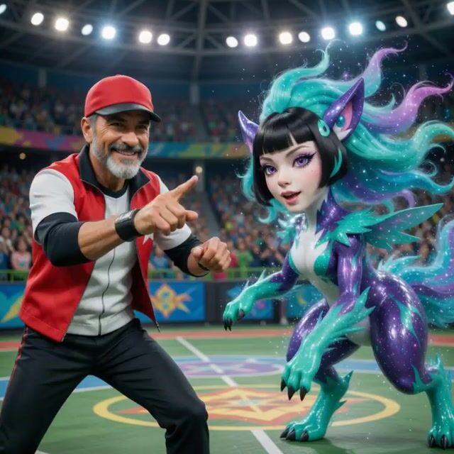 Pratinjau prompt: Photorealistic Pokémon Battle
