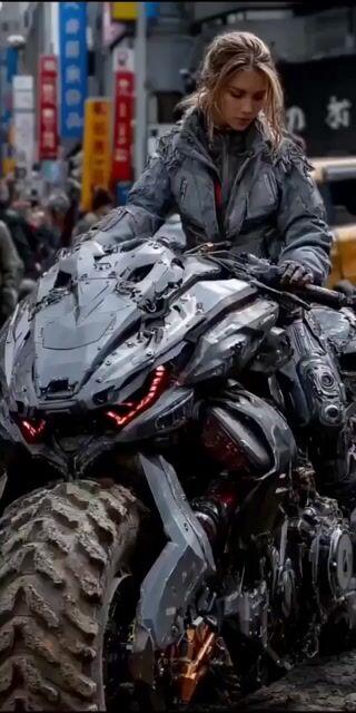 Pré-visualização do prompt: Vídeo cinematográfico de 15 segundos de uma mulher em uma motocicleta cyberpunk em uma Tóquio chuvosa