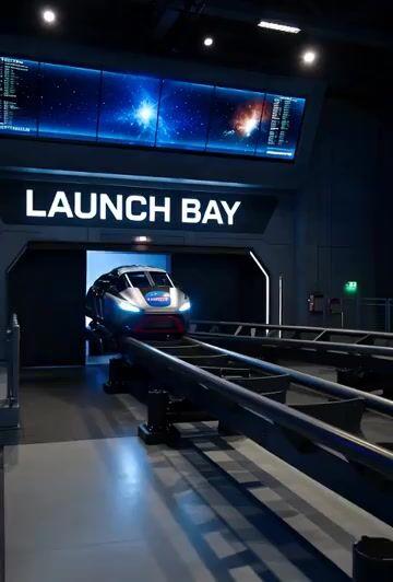 Prompt-Vorschau: Videogenerierungs-Prompt: SpaceX interpretiert Space Mountain neu