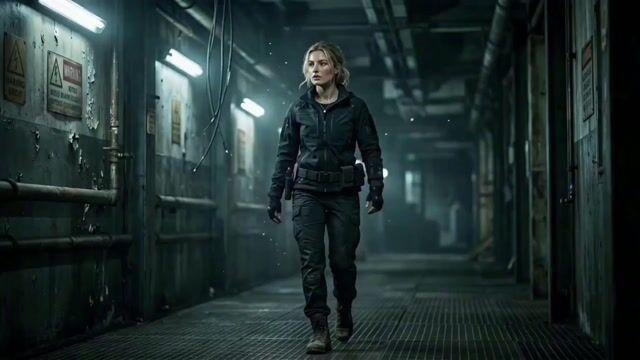 プロンプトのプレビュー: 女性工作員による施設潜入アクション