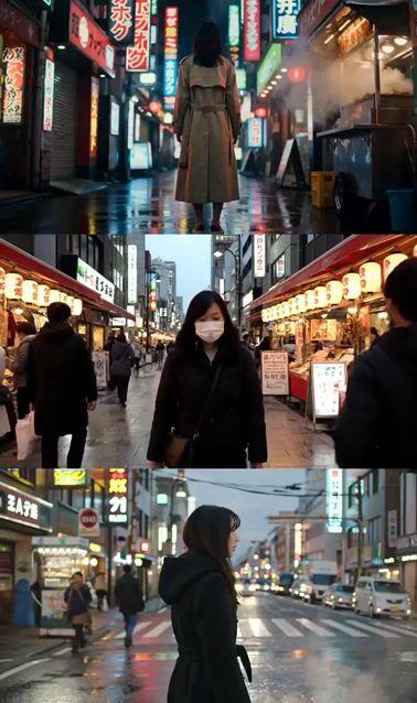 プロンプトのプレビュー: 新宿歌舞伎町のシネマティック・ポートレート