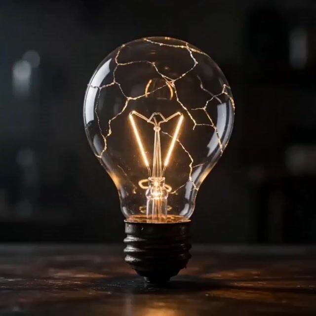 プロンプトのプレビュー: 電球の中に広がるミニチュアのファンタジー都市