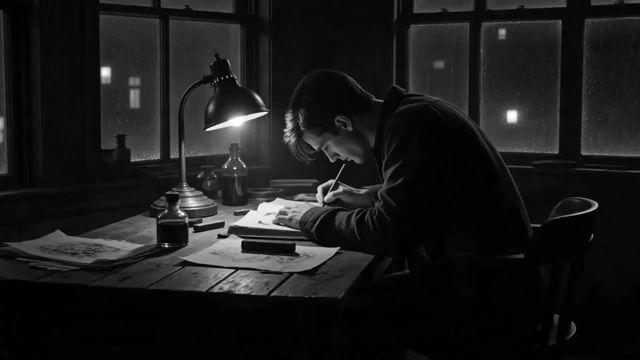 Anteprima del prompt: Trasformazione in studio di un artista dark fantasy