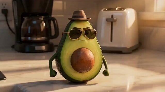 Vista previa del prompt: Cortometraje animado al estilo Pixar con alimentos antropomórficos para el desayuno