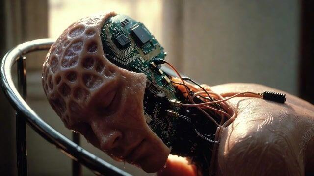 Aperçu du prompt: Prompt vidéo pour « Cyborg Serenity Cradle »