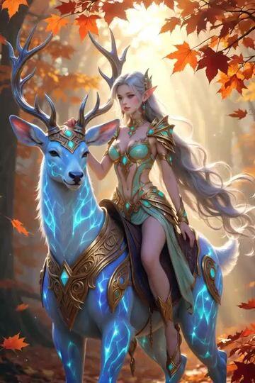 Anteprima del prompt: Trasformazione epica cyber-fantasy