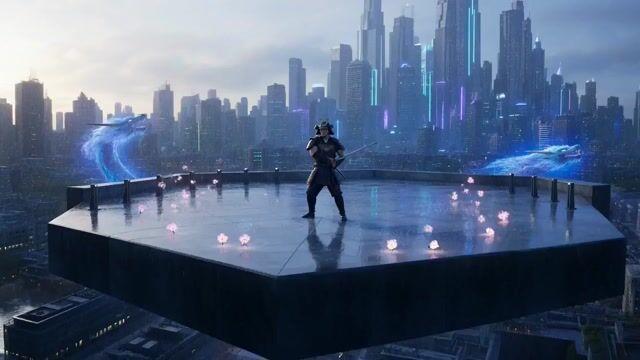 Aperçu du prompt: Samouraï cyberpunk cinématographique avec dragons