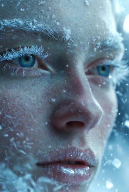 プロンプトのプレビュー: 氷の女王の極致クローズアップ・ポートレート