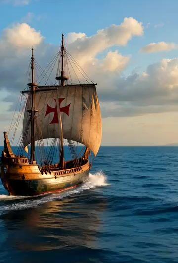 ตัวอย่างพรีวิวพรอมต์: ภาพยนตร์เรือคาราเวลสมัยศตวรรษที่ 19 กำลังล่องเรือไปยังริโอ