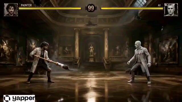 ตัวอย่างพรีวิวพรอมต์: Retro Arcade Art Fight