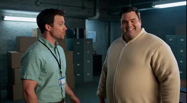 ตัวอย่างพรีวิวพรอมต์: PlantMAN และ Kevin Malone ฉีกเสื้อในออฟฟิศใต้ดิน