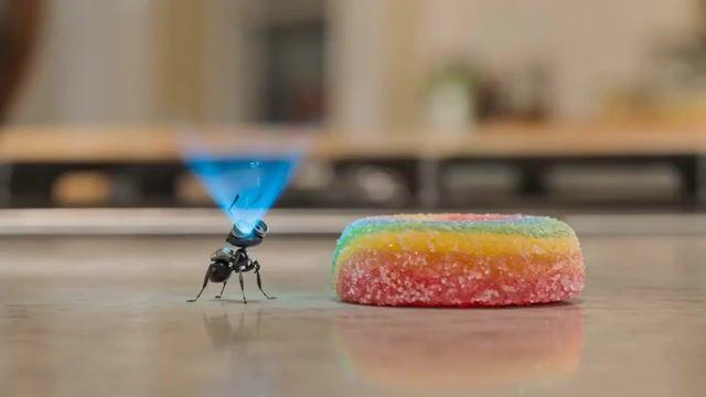 プロンプトのプレビュー: ロボットアリ「バーナビー」の冒険アニメーション