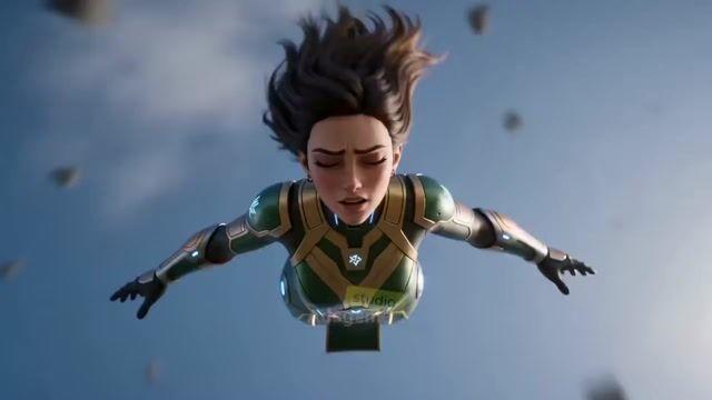 プロンプトのプレビュー: キャラクター落下シークエンス - セグメント 1