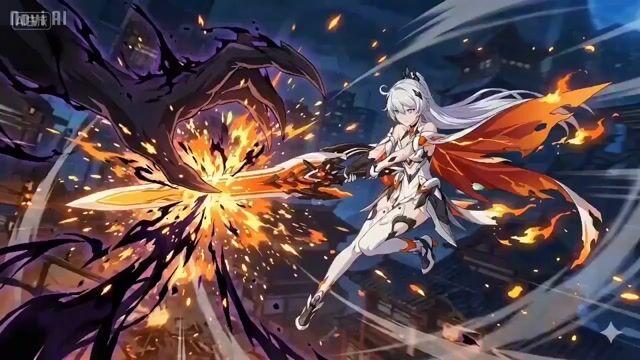Anteprima del prompt: Scena di combattimento anime: Cavaliere contro Mostro Ombra