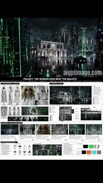 プロンプトのプレビュー: サイバーパンクな弾丸リダイレクトシーン