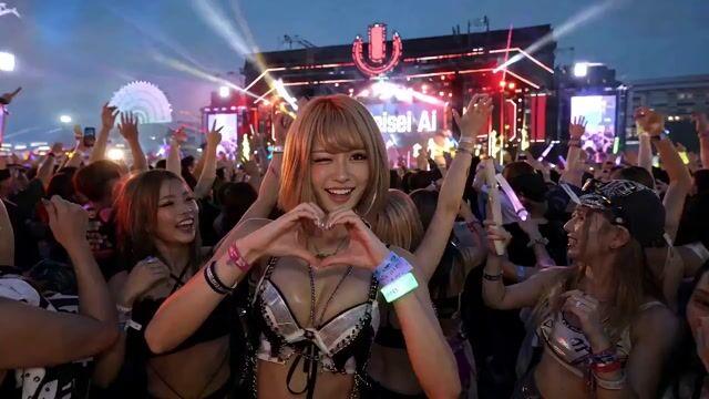 提示詞預覽: EDM 電音節現場人群