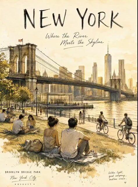 Anteprima del prompt: Poster urban sketch di Central Park