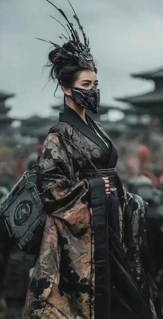 Pratinjau prompt: Mysterious Japanese Warrior