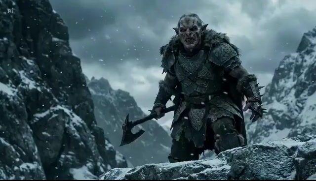 İstem önizlemesi: Dağlarda goblin gezgin ve atı