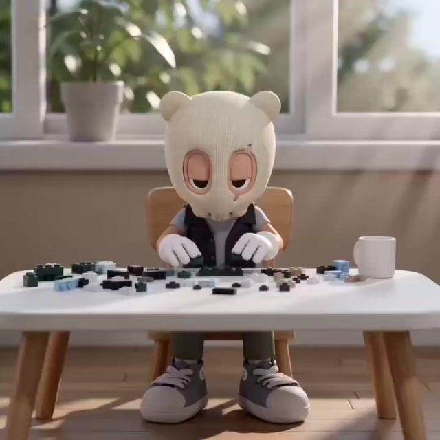 プロンプトのプレビュー: LEGO タイムラプス組み立てシーケンス