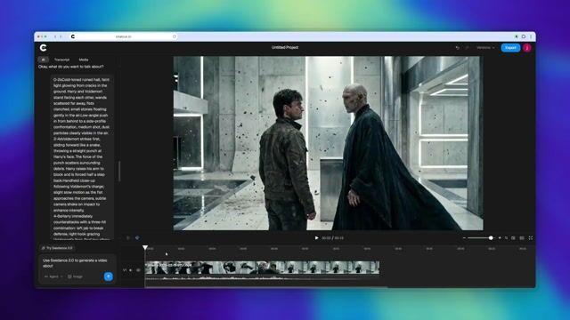 プロンプトのプレビュー: ハリー・ポッター vs ヴォルデモート アクションシーン