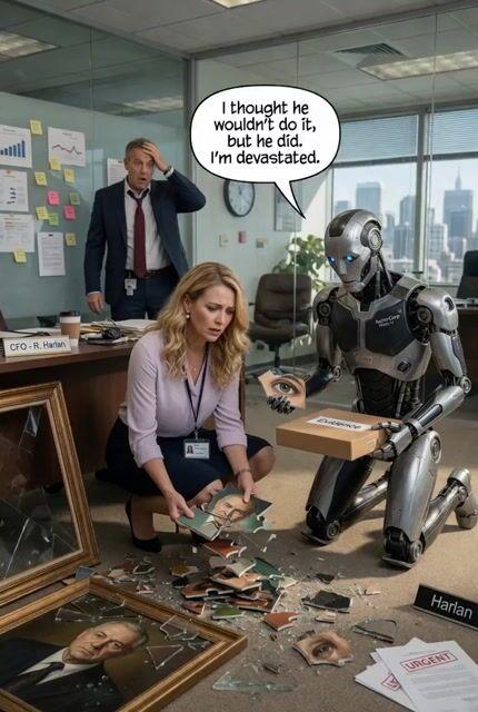 Anteprima del prompt: Donna e robot in ufficio