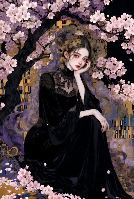 Prompt-Vorschau: Ätherische Frau im gotischen Jugendstil