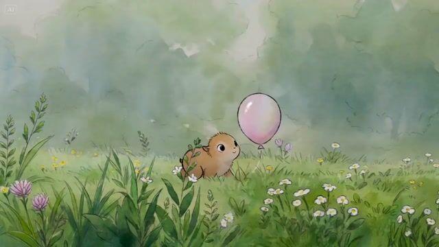 プロンプトのプレビュー: 水彩画風アニメーションのワンショット動画プロンプト