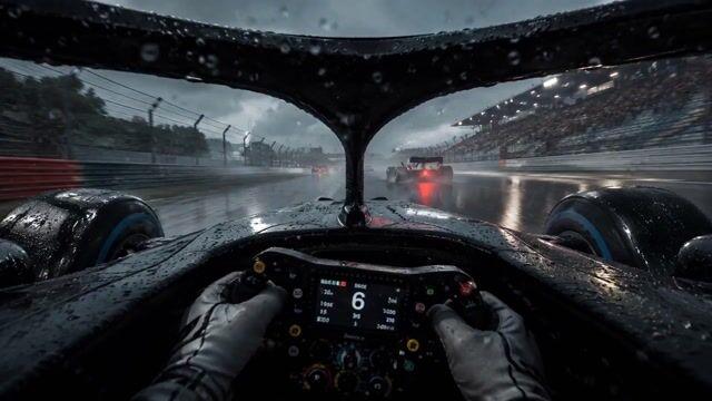 プロンプトのプレビュー: F1 レースの POV 動画
